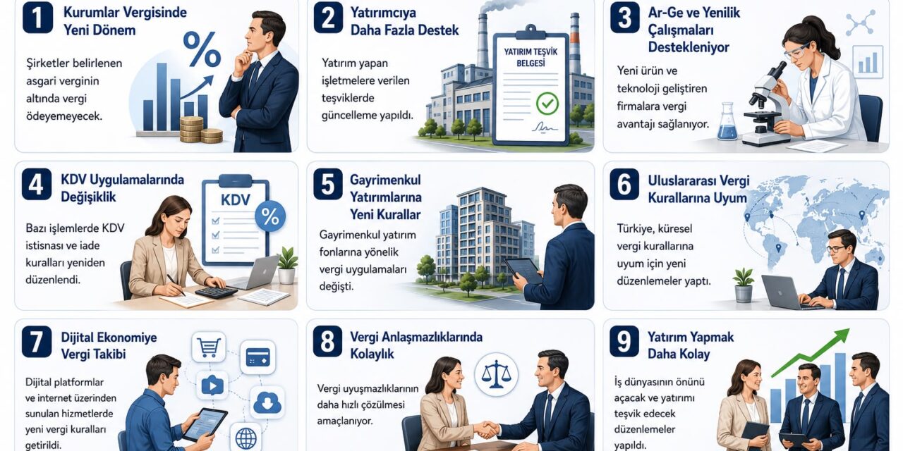 Vergi ve Yatırım Mevzuatında Değişiklikler